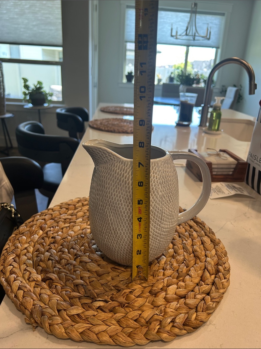 Source Unknown Cream Textured Ceramic Pitcher - Picture 3 of 6